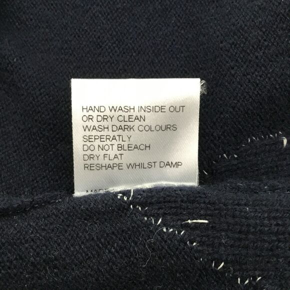 Chinti & Parker Cashmere Wool Sweater S Metallic Silver Hearts Girly Modern Luxe - Picture 13 of 15